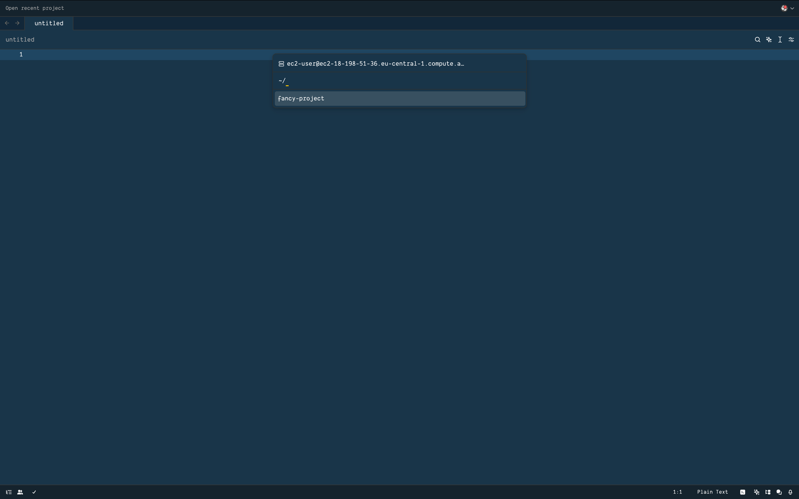 select a folder to open as project